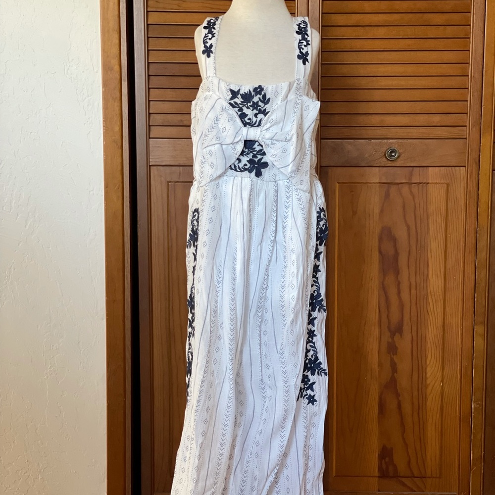 Truly Me | Bow Front Smocked Boho Jumpsuit | 10